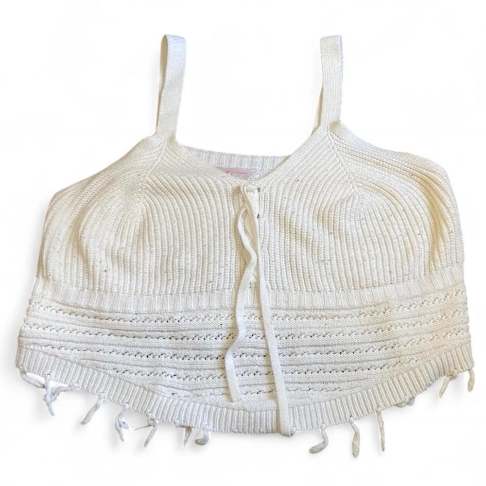 No Boundaries White Knit Crop Top